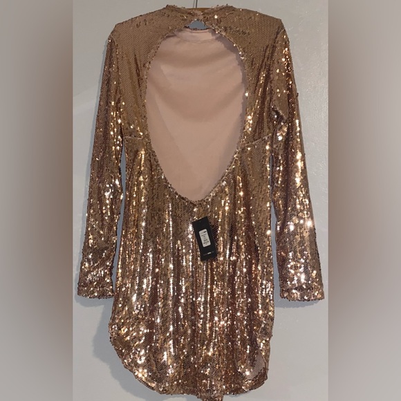 Fashion Nova Expose Sequin Dress Size: M - Picture 5 of 9